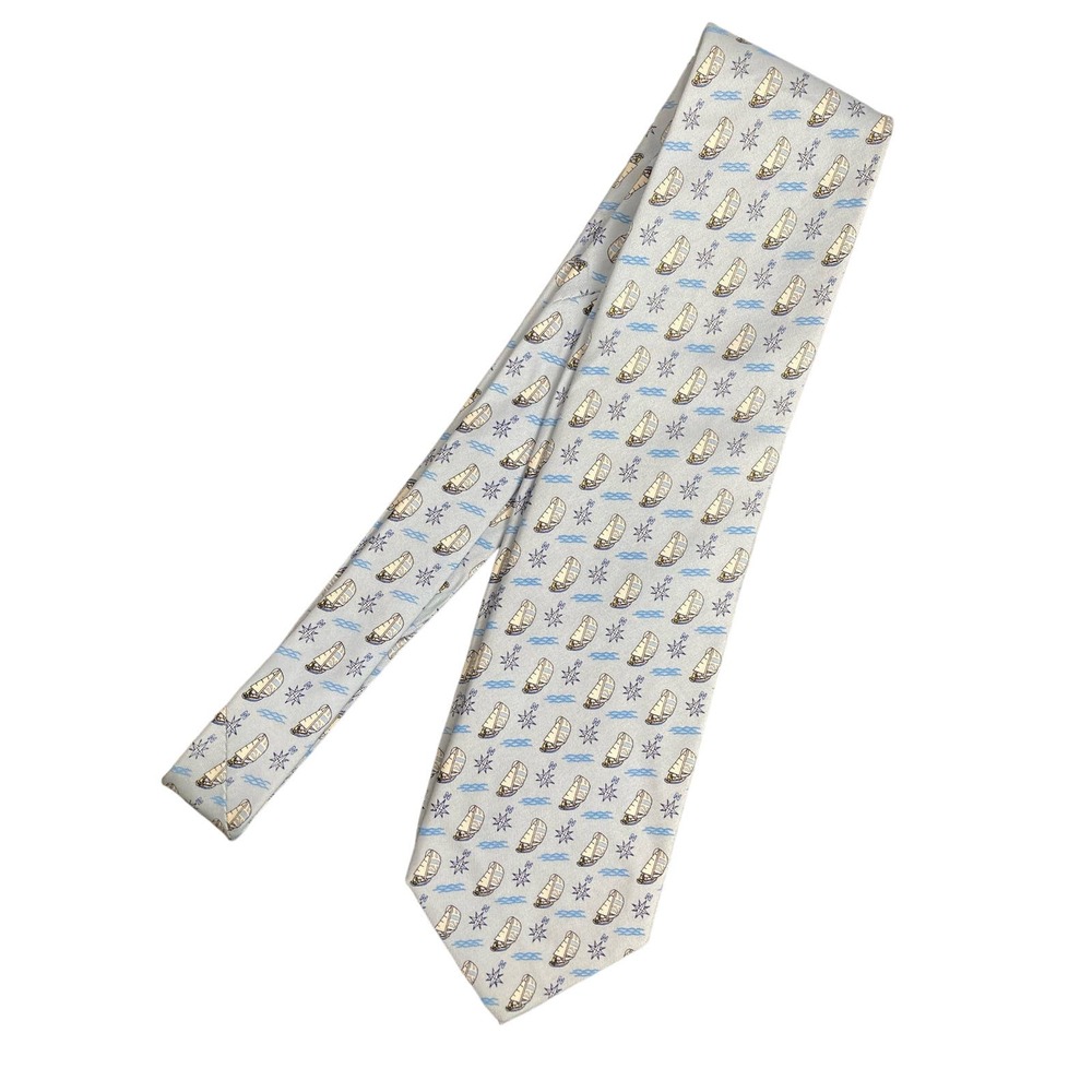 Vineyard Vines 100% Silk Nautical Tie Handmade Professional Menswear Suiting